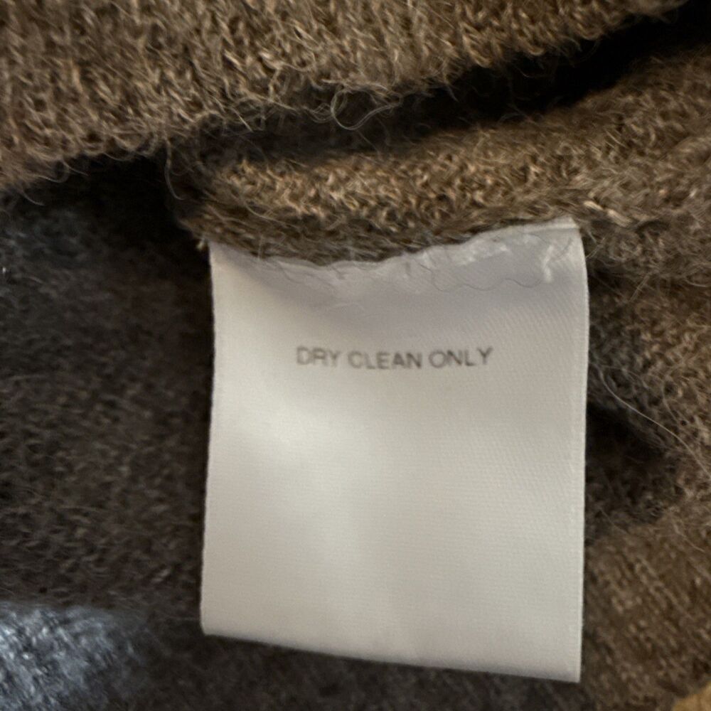 Daniel Cremieux Argyle Alpaca V Neck Sweater Made in Peru Brown M Preppy (read) - Picture 14 of 14